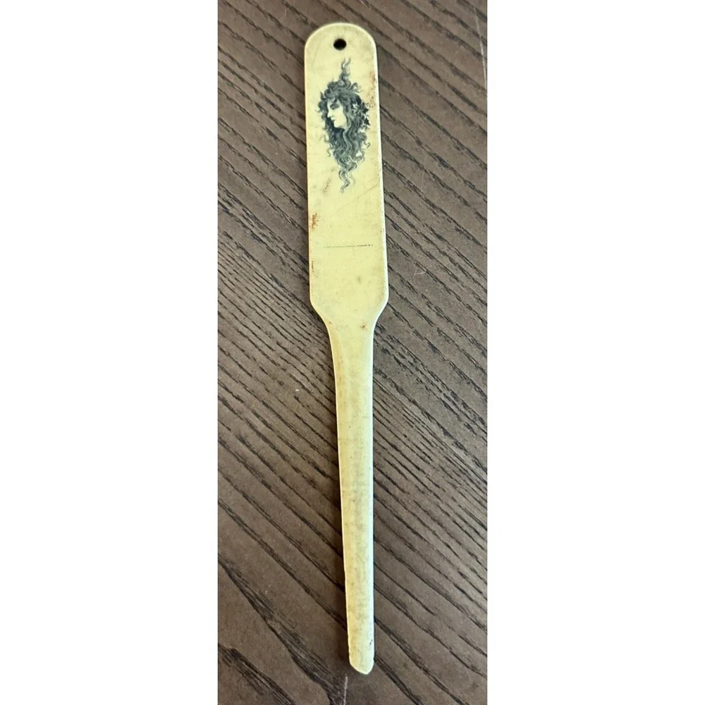 Celluloid Advertising Letter Opener,Hayden Saddlery & Hardware,‎ Beautiful Woman